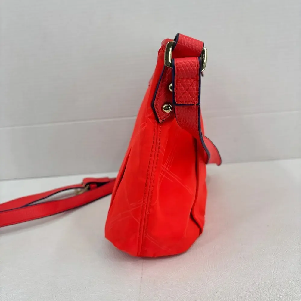 Vera Bradley Crossbody Bag Orange‎ Preppy Polly Top Zip Adjustable Strap